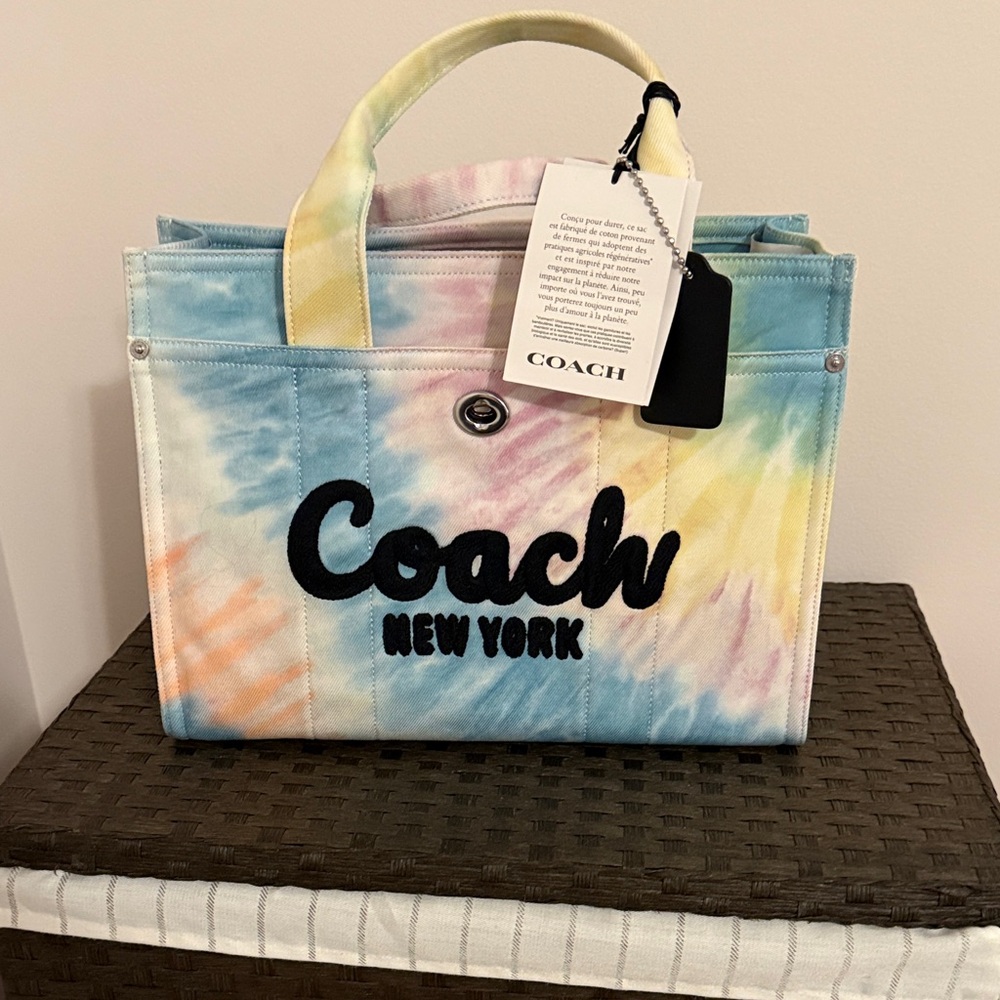 Coach Rainbow Cargo Tote NWT